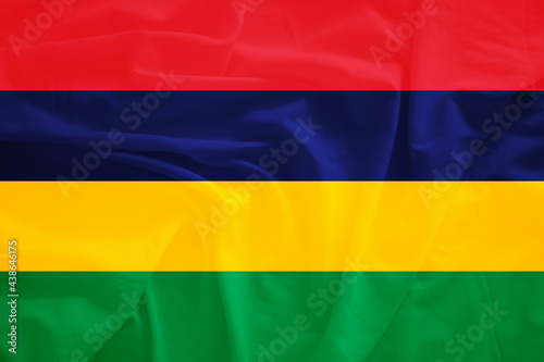 Mauritius flag with 3d effect