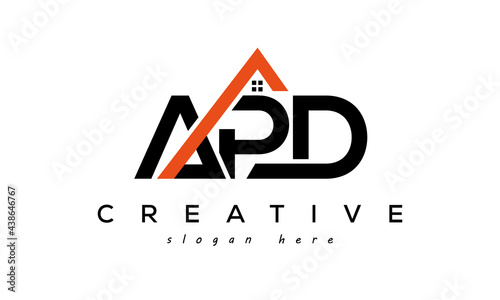 APD letters real estate construction logo vector