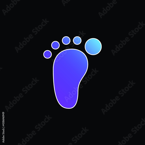 Barefoot blue gradient vector icon