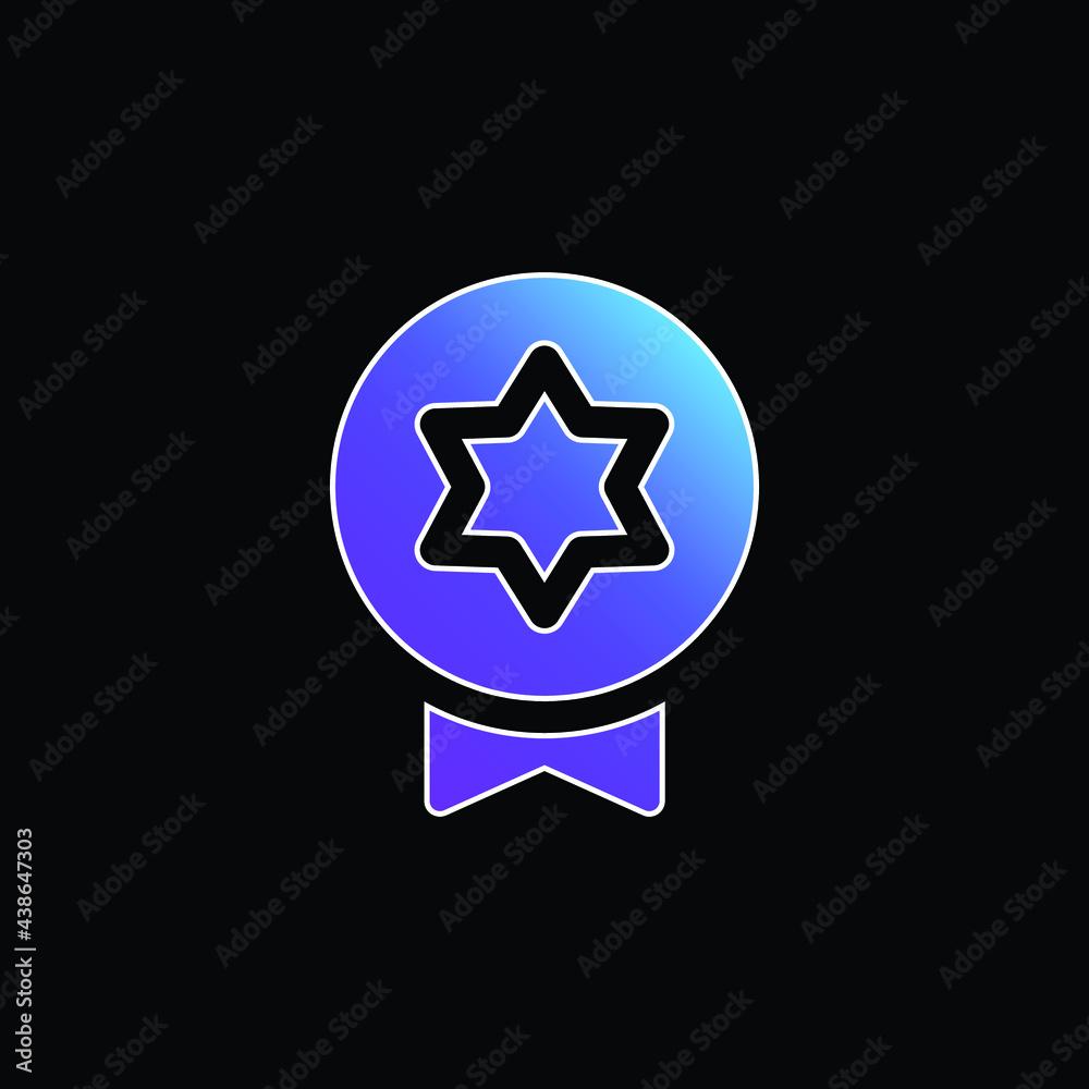 Badge blue gradient vector icon Badge blue gradient vector icon