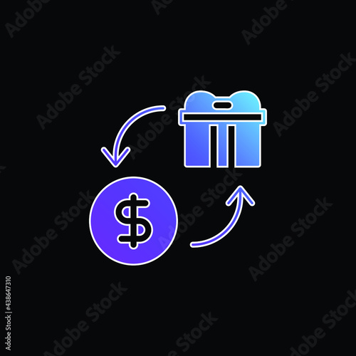 Barter blue gradient vector icon