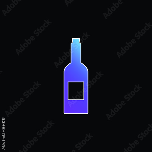 Bottle Of Wine blue gradient vector icon