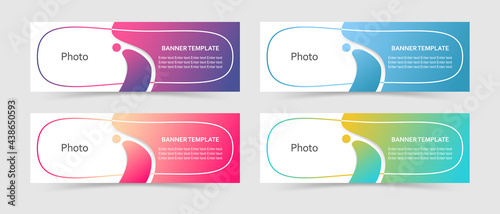 plantilla banner con colores degrade, vector, colores, recurso, web