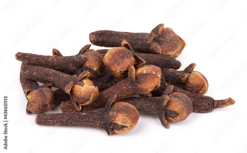 dried cloves isolated on white background close up dried cloves isolated on white background close up