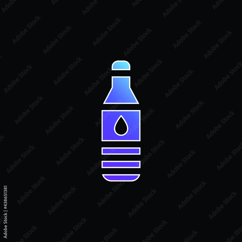 Bottle blue gradient vector icon Bottle blue gradient vector icon