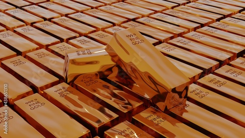 huge amount of shiny gold bars
