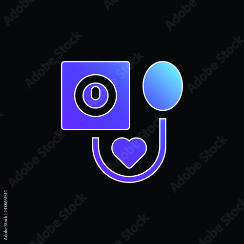 Blood Pressure blue gradient vector icon