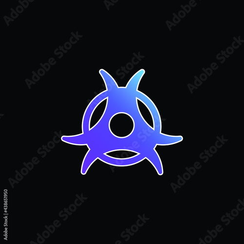 Biohazard blue gradient vector icon