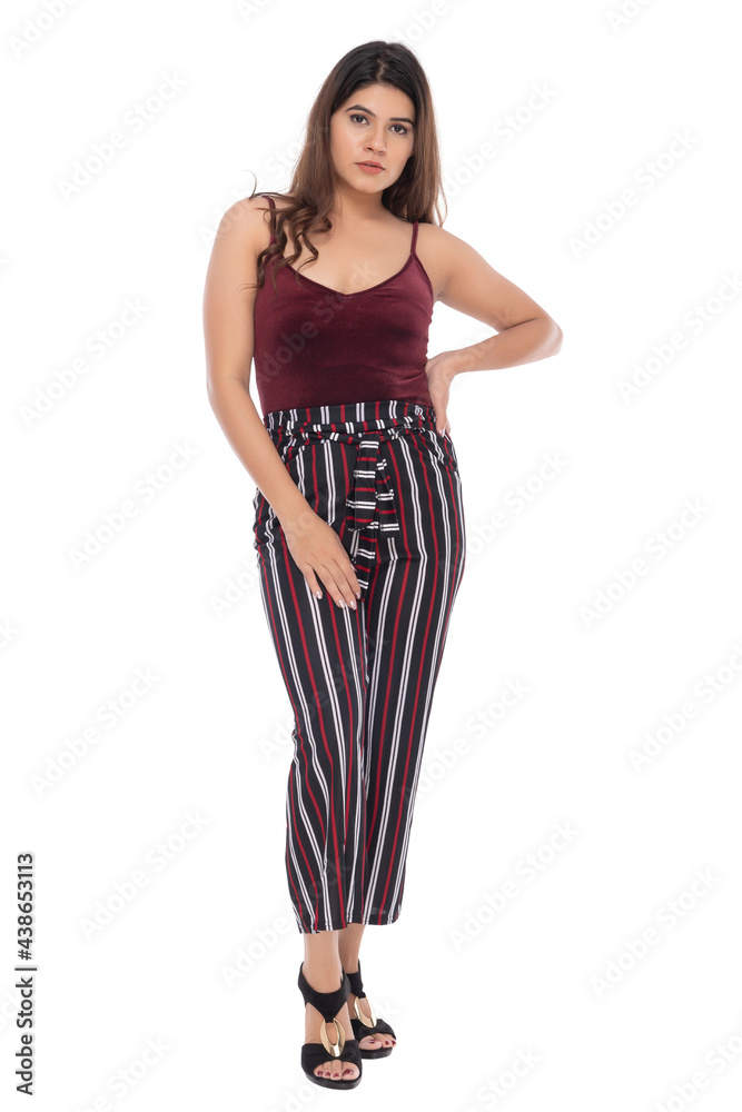 Young Indian woman lifestyle wearing casual wear Young Indian woman lifestyle wearing casual wear