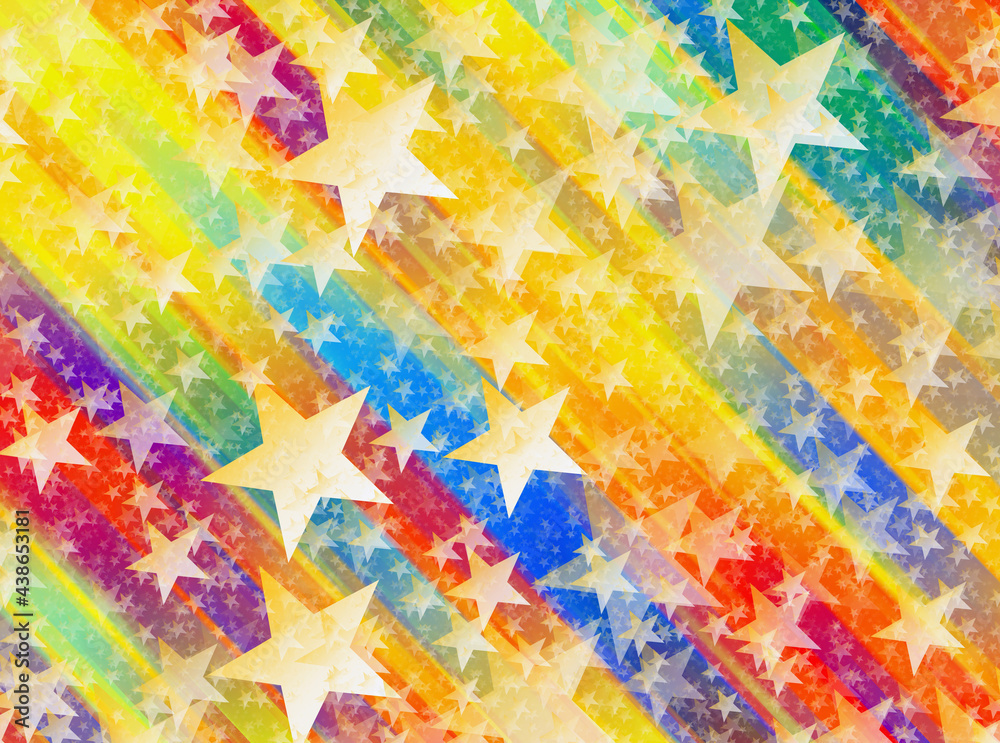 many multicolored flying stars background many multicolored flying stars background