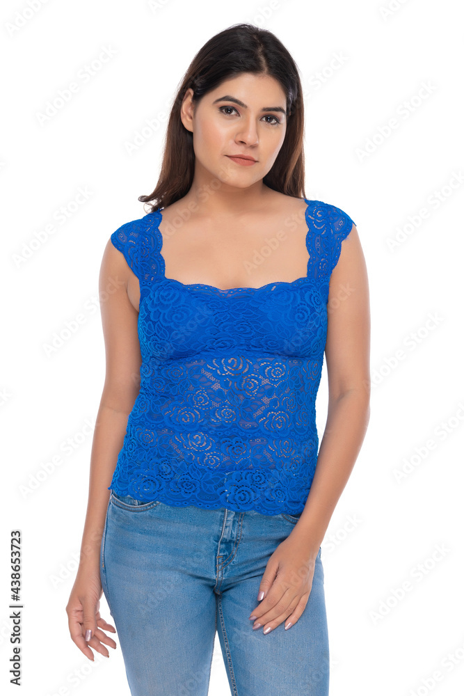 Young Indian woman lifestyle wearing casual wear Young Indian woman lifestyle wearing casual wear