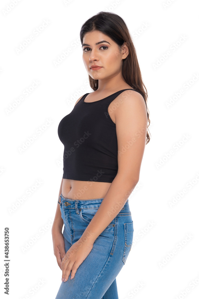 Young Indian woman lifestyle wearing casual wear Young Indian woman lifestyle wearing casual wear