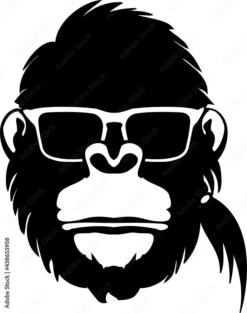Boss monkey wearing glasses Boss monkey wearing glasses