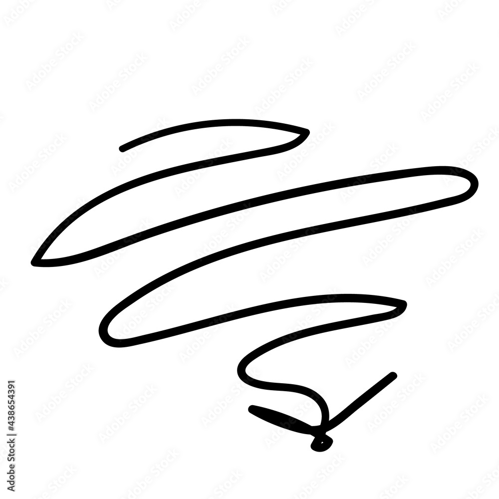 curve curved spiral arrow doodle hand drawn. vector illustration curve curved spiral arrow doodle hand drawn. vector illustration