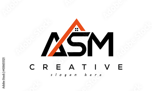 ASM letters real estate construction logo vector photo