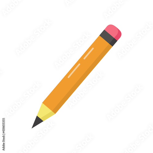 Pencil isolated on white background. Vector illustration