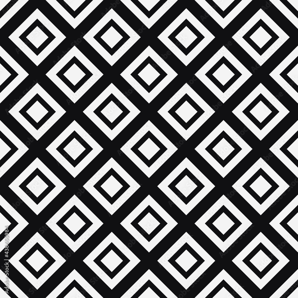 Minimal waffle pattern. Seamless diagonal lines ornament.