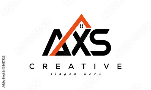 AXS letters real estate construction logo vector photo