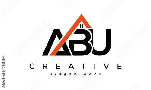 ABU letters real estate construction logo vector