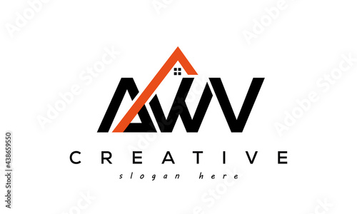 AWV letters real estate construction logo vector photo