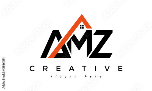 AMZ letters real estate construction logo vector photo