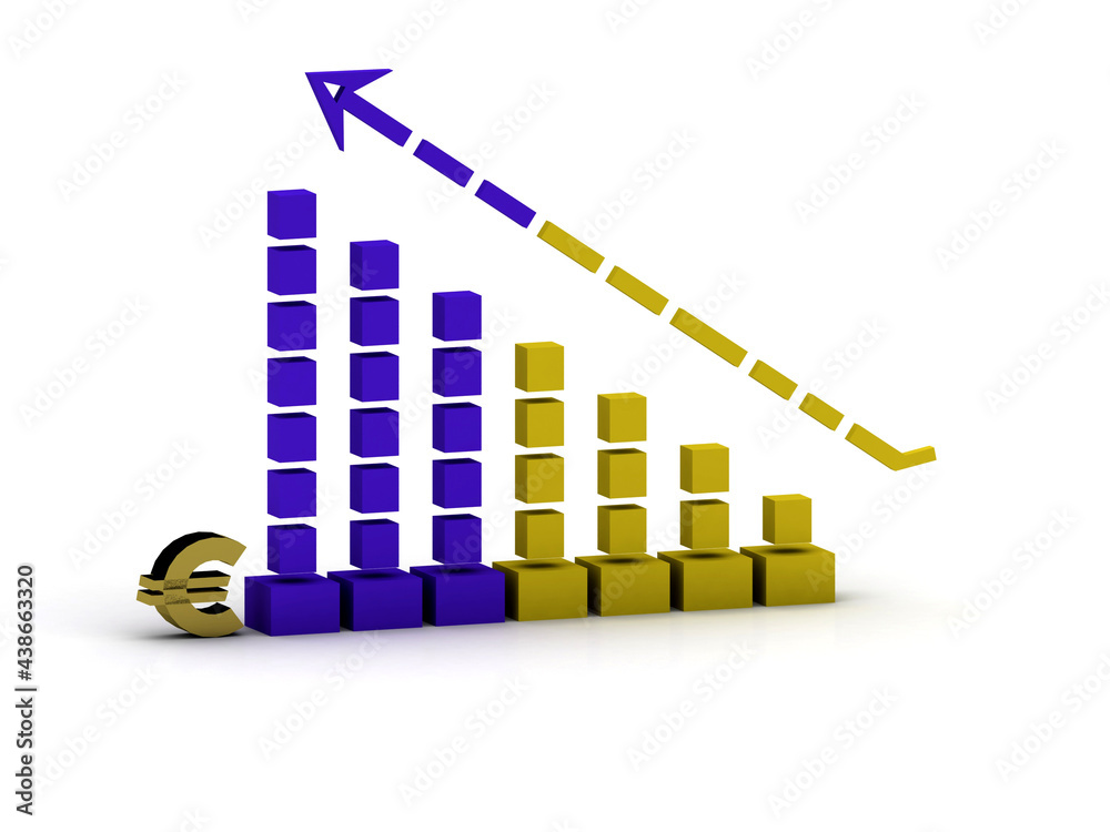 Fototapeta premium 3d rendering Stock market online business concept. business Graph 
