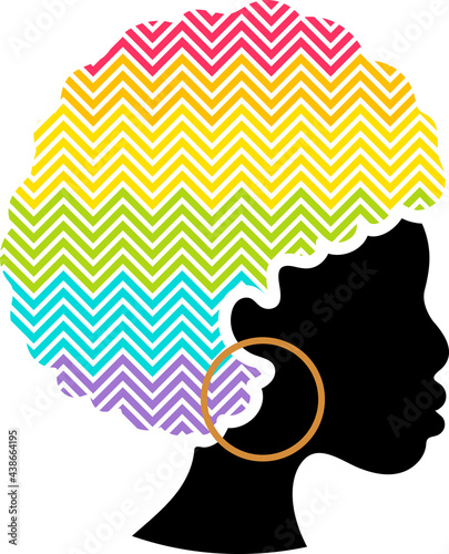 Pride afro american woman on gay parade vector