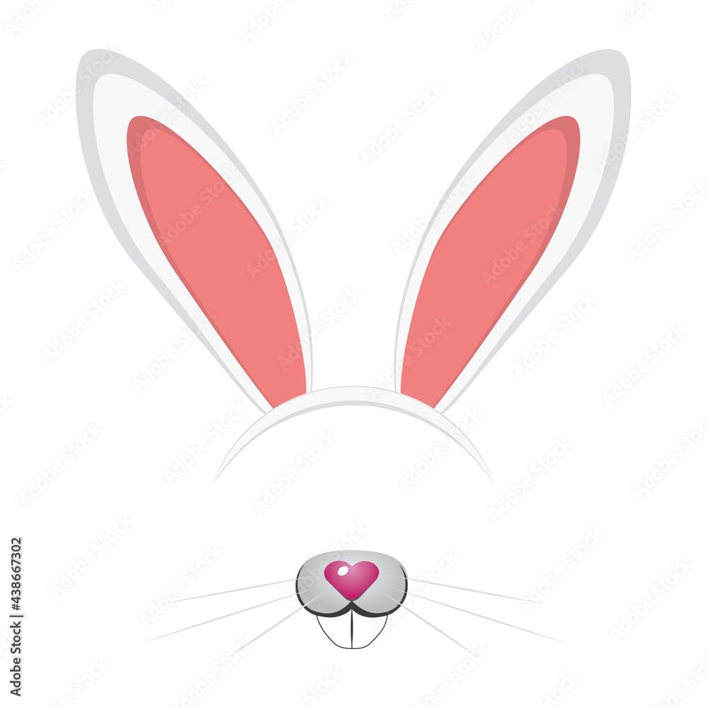 Obraz premium White bunny ears