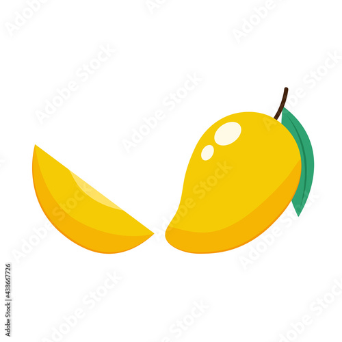 Mango vector. mango on white background. symbol. logo design.