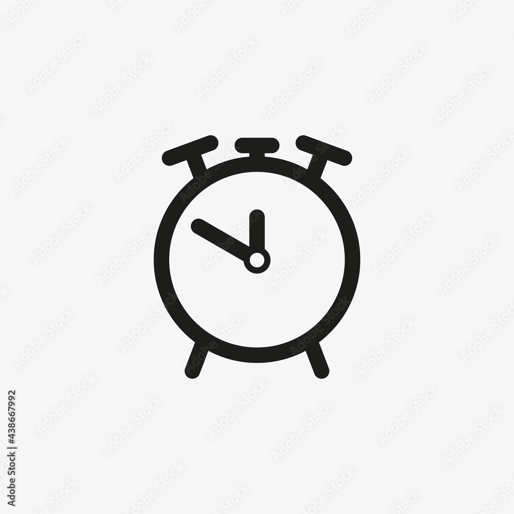 Lİne vector Alarm clock icon isolated on white background. Lİne vector Alarm clock icon isolated on white background.