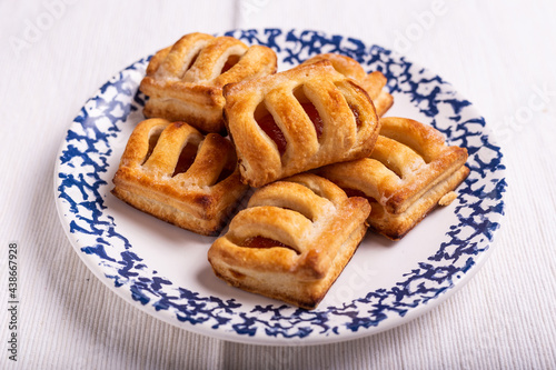 Mini strudel with apricot jam