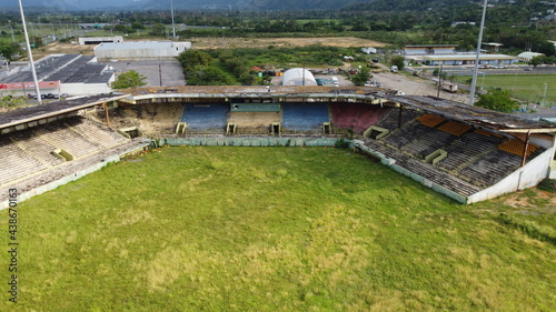 Abandoned baseball stadium where Losbos de Arecibo played in Puerto Rico.
