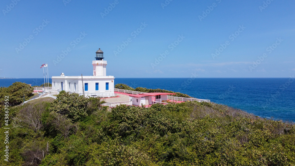 The Arecibo Lighthouse or Faro de los Morrillos is a historic lighthouse located in the city of Arecibo, Puerto Rico. Its name comes from its location on a rocky promontory called Punta Morrillos.