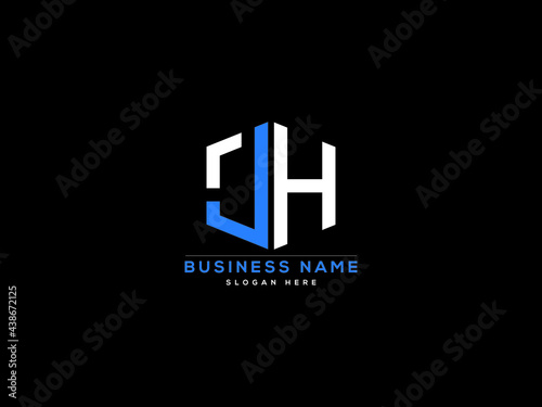 Letter JH Logo, creative jh logo icon vector for business photo