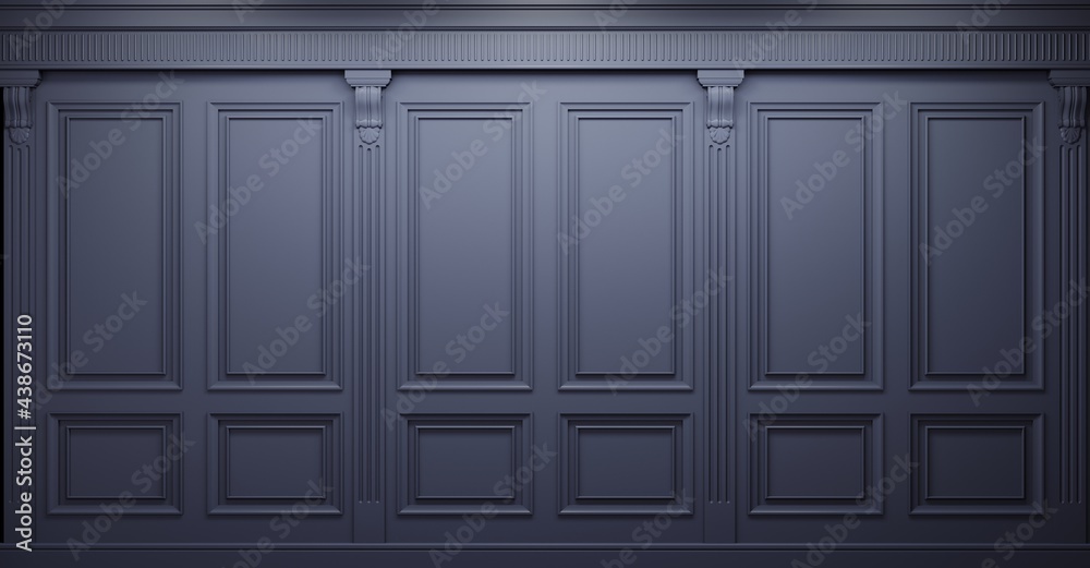 Classic wall of dark wood panels. Design and technology Classic wall of dark wood panels. Design and technology