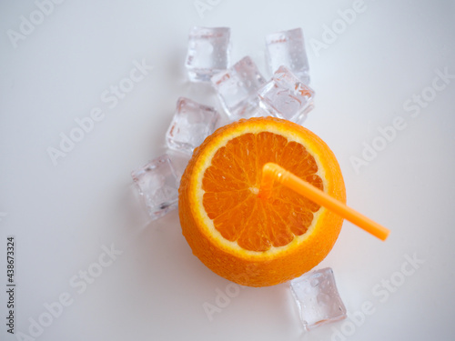 orange and ice
