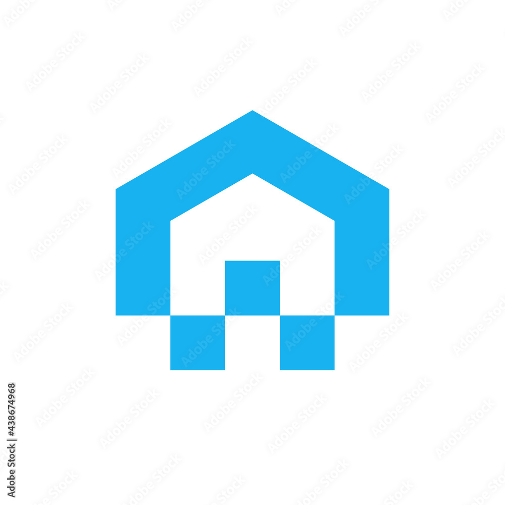 House Pixel Digital logo icon template House Pixel Digital logo icon template