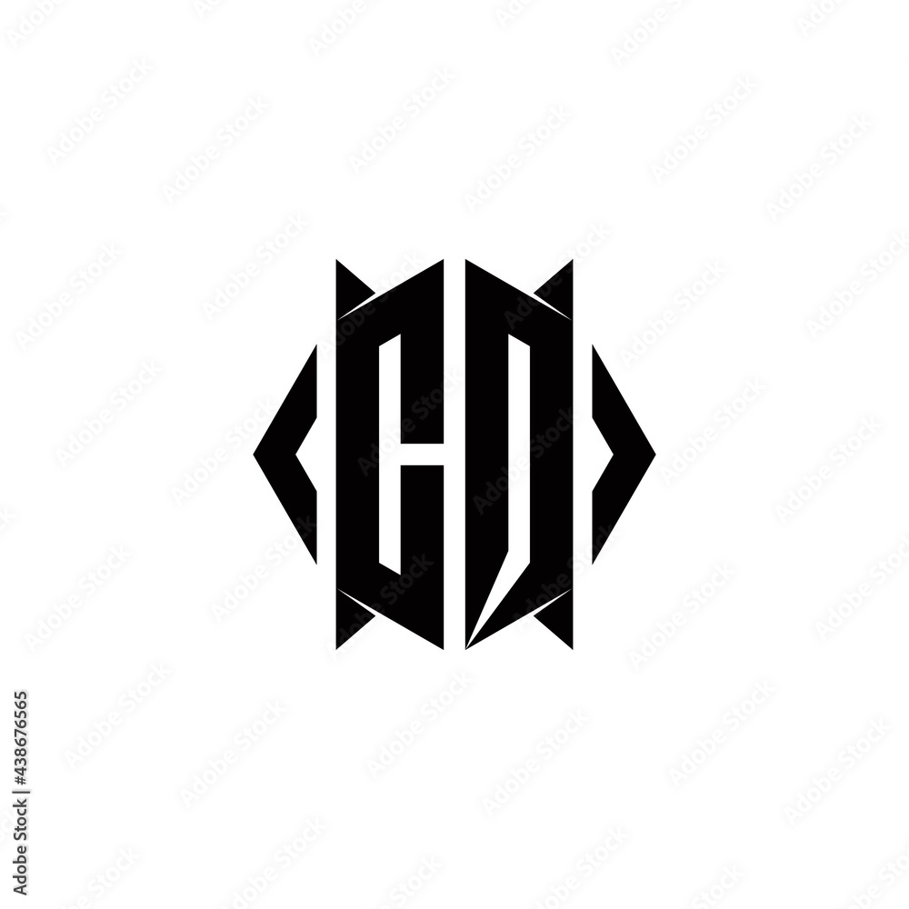 CQ Logo monogram with shield shape designs template CQ Logo monogram with shield shape designs template