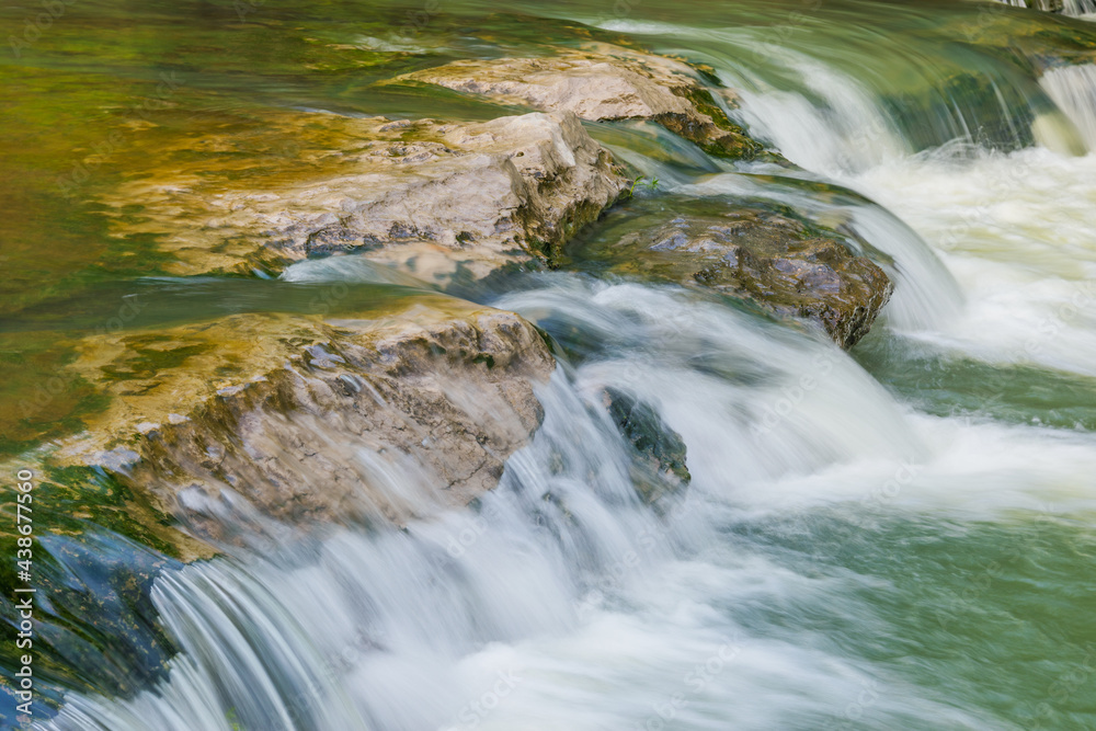 Small waterfall on Illinois River near Hogeye, Arkansas Small waterfall on Illinois River near Hogeye, Arkansas