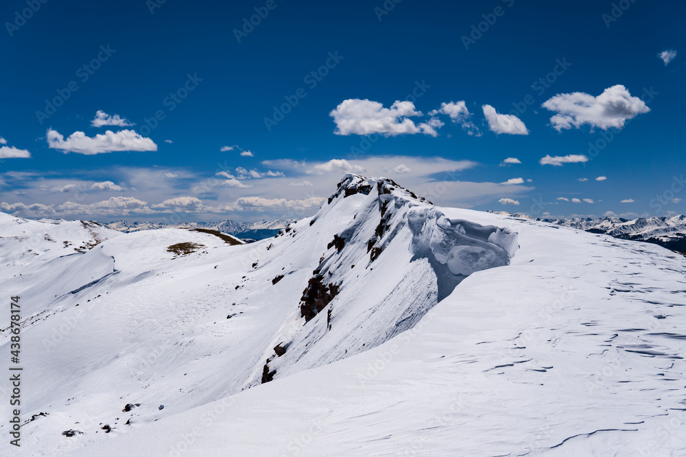 Epic Snow Capped Mountain Peak In Aspen Colorado