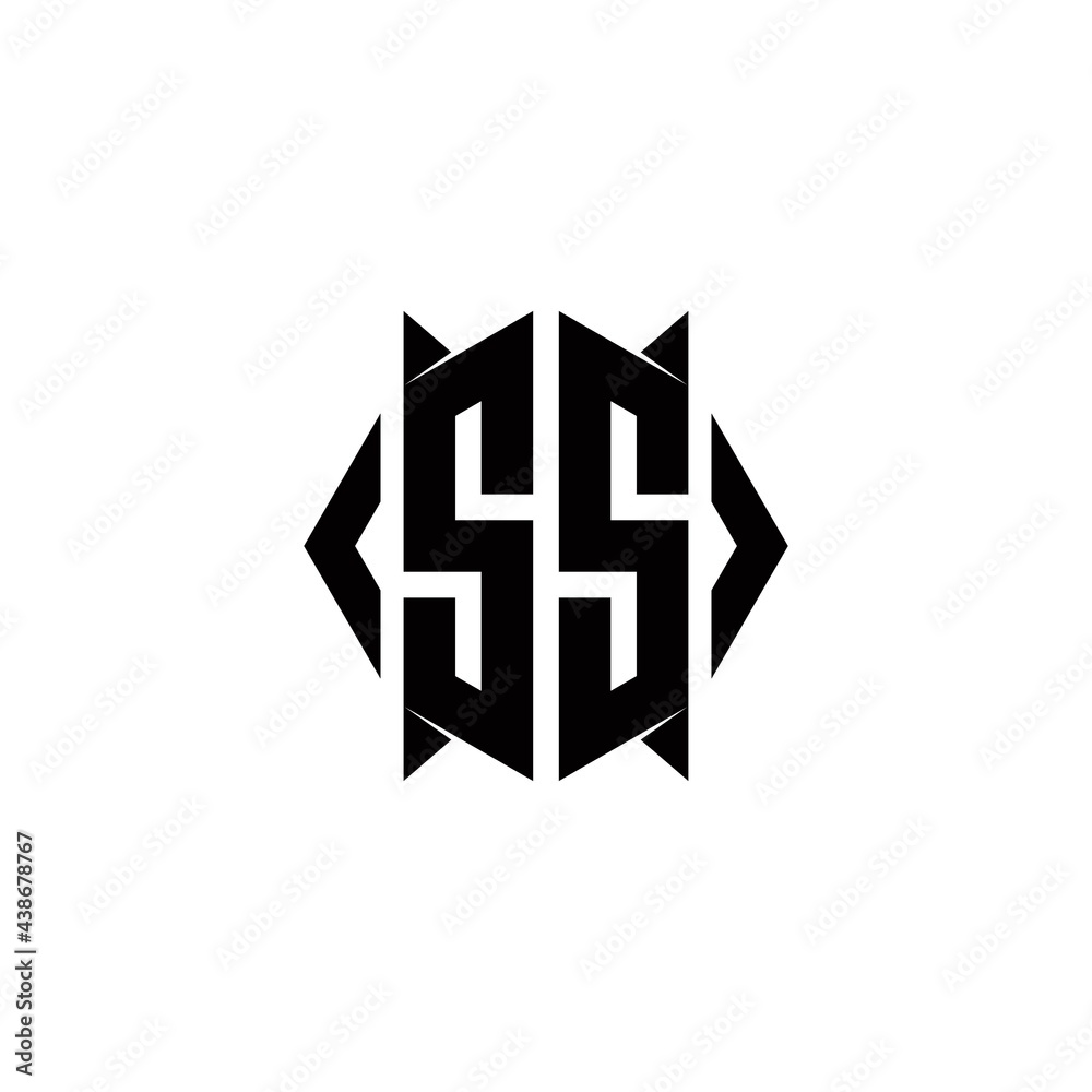 SS Logo monogram with shield shape designs template SS Logo monogram with shield shape designs template