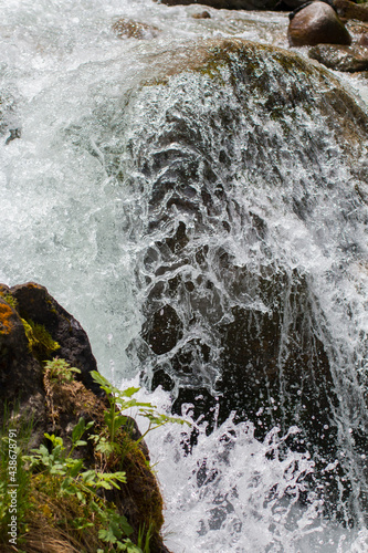 A stormy stream on the mountain river Prohodnaya in the Almarasan gorge