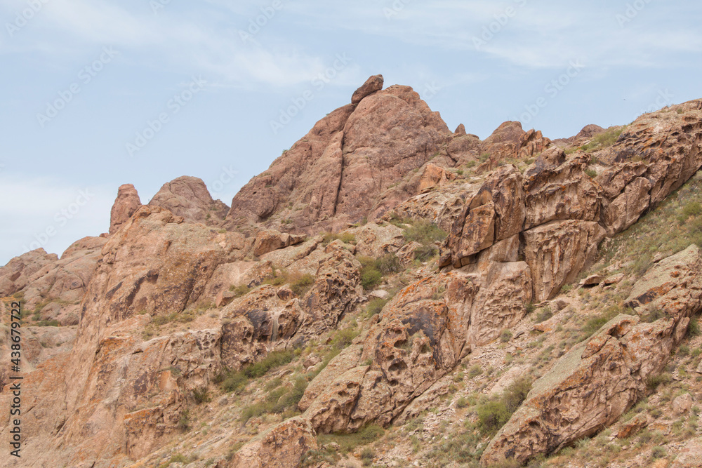 Granite rocks in the Ili river valley