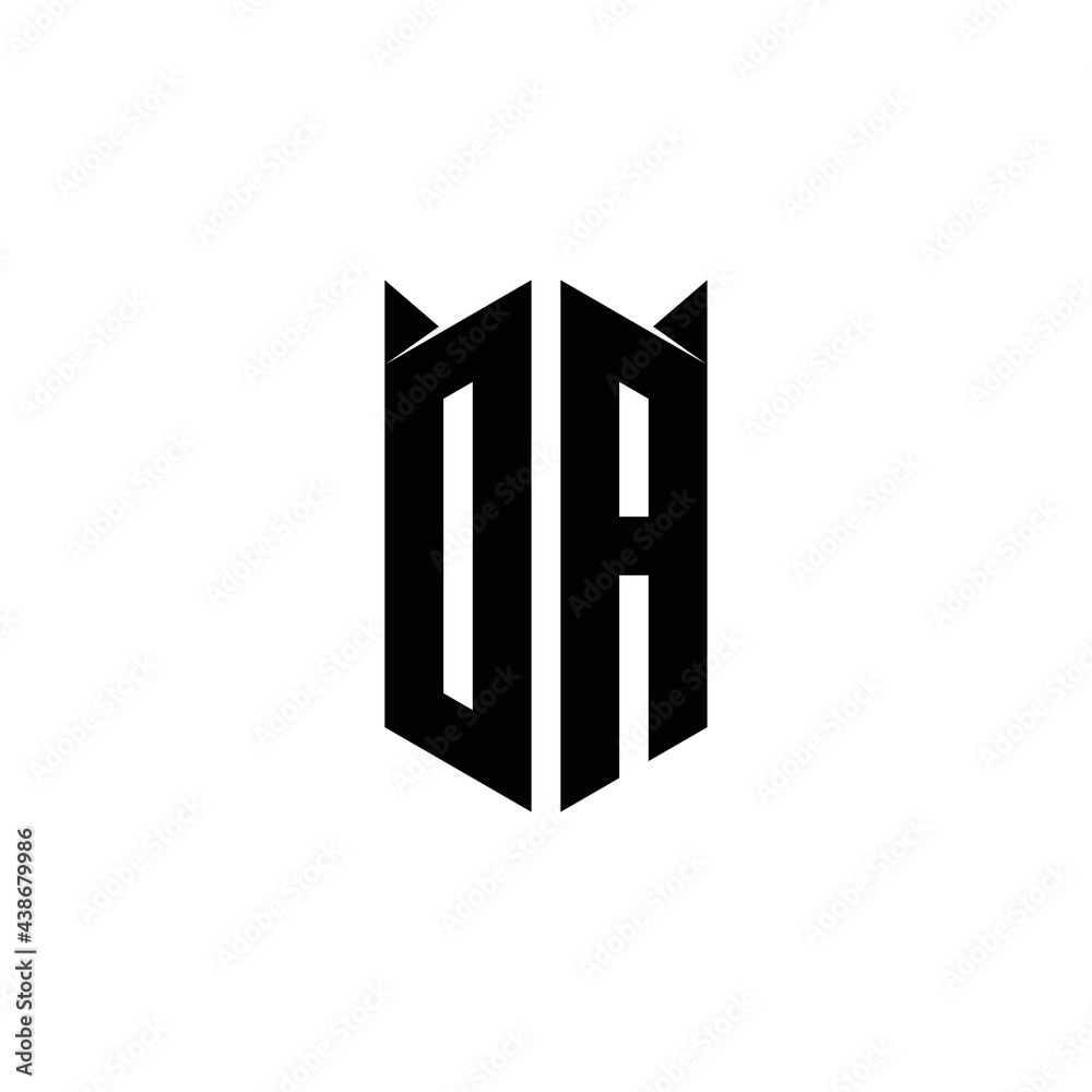 Fototapeta premium DA Logo monogram with shield shape designs template
