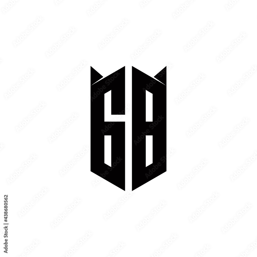 GB Logo monogram with shield shape designs template GB Logo monogram with shield shape designs template