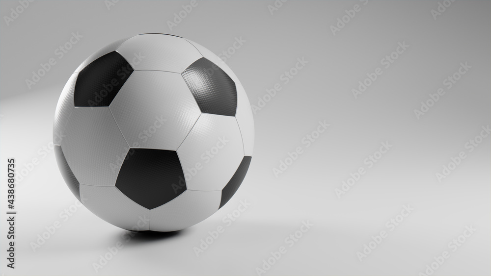 Black and White Football Isolated on White Background. Black and White Football Isolated on White Background.