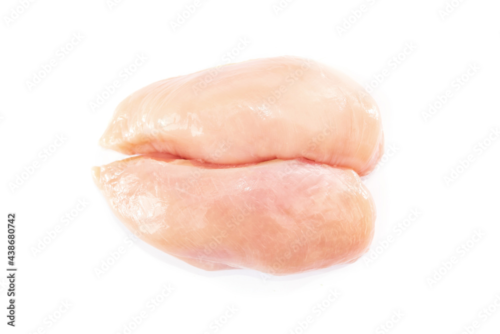 chicken fillet isolated on white background. chicken fillet isolated on white background.