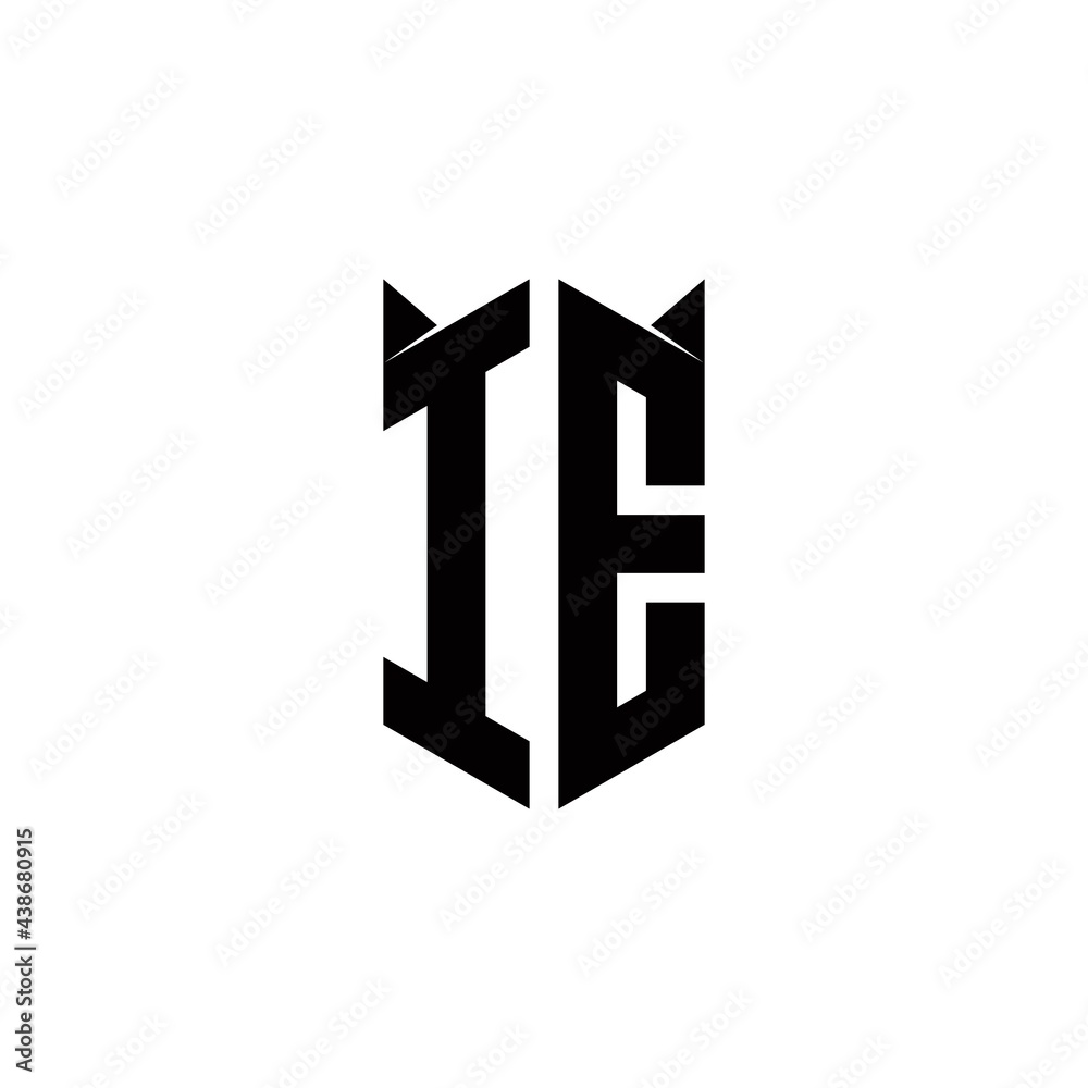 IE Logo monogram with shield shape designs template IE Logo monogram with shield shape designs template