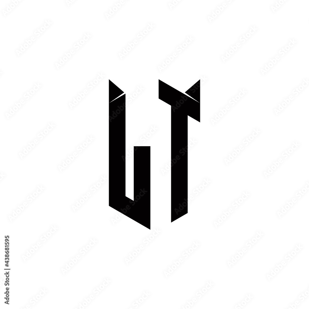 LT Logo monogram with shield shape designs template LT Logo monogram with shield shape designs template
