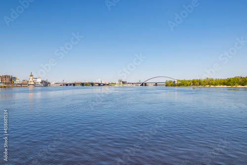  landscape on the Dnieper river in the city of Kiev.